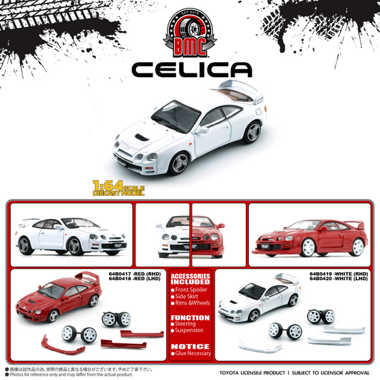 BM Creations 1/64 Toyota Celica GT Four -White (LHD) 64B0420 (Paper Box)