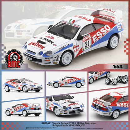 BM Creations 1/64 Toyota Celica ST205 -Rallye Sanremo -Rallye d'Italia 1996 LHD_#21 (ESSO) 64B0421