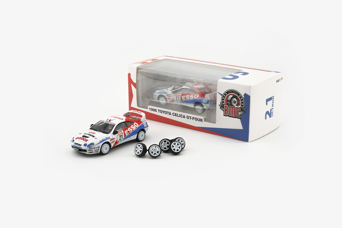 BM Creations 1/64 Toyota Celica ST205 -Rallye Sanremo -Rallye d'Italia 1996 LHD_#21 (ESSO) 64B0421