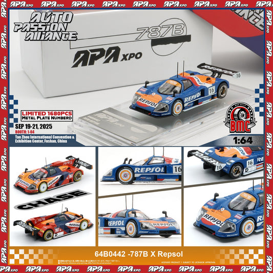 BM Creations 1/64 Mazda 787B REPSOL APA Xpo Event Model 64B0442 *CHASE CARS ARE RANDOMLY PACKED*