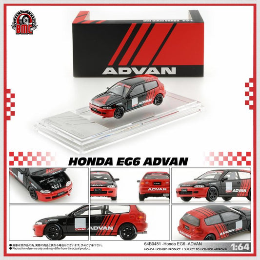 PREORDER BMC 1/64 Honda EG6 - ADVAN (RHD) 64B0481 (Approx. release in SEP 2026 and subject to the manufacturer's final decision)