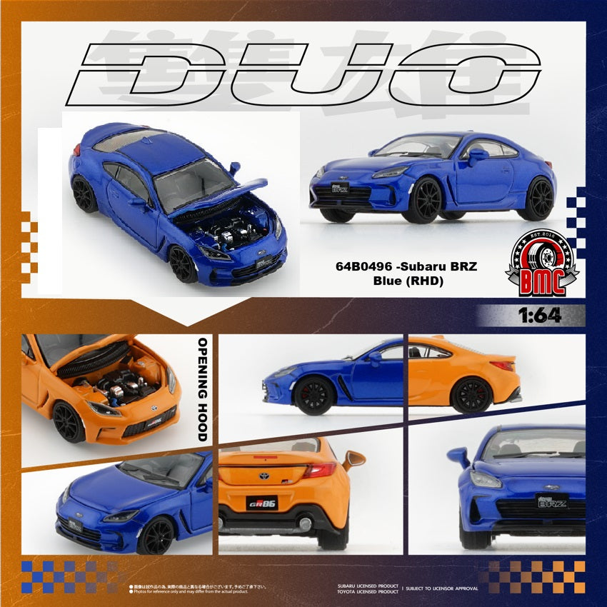 PREORDER BM Creations 1/64 Subaru BRZ BLUE RHD  64B0496 (Approx. release in Q3 2026 and subject to the manufacturer's final decision)