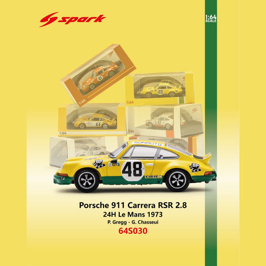 PREORDER  SPARK 1/64 Porsche 911 Carrera RSR 2.8 No.48 24H Le Mans 1973 P. Gregg - G. Chasseui  64S030 (Approx. Release Date : Q4 2026 subject to the manufacturer's final decision)