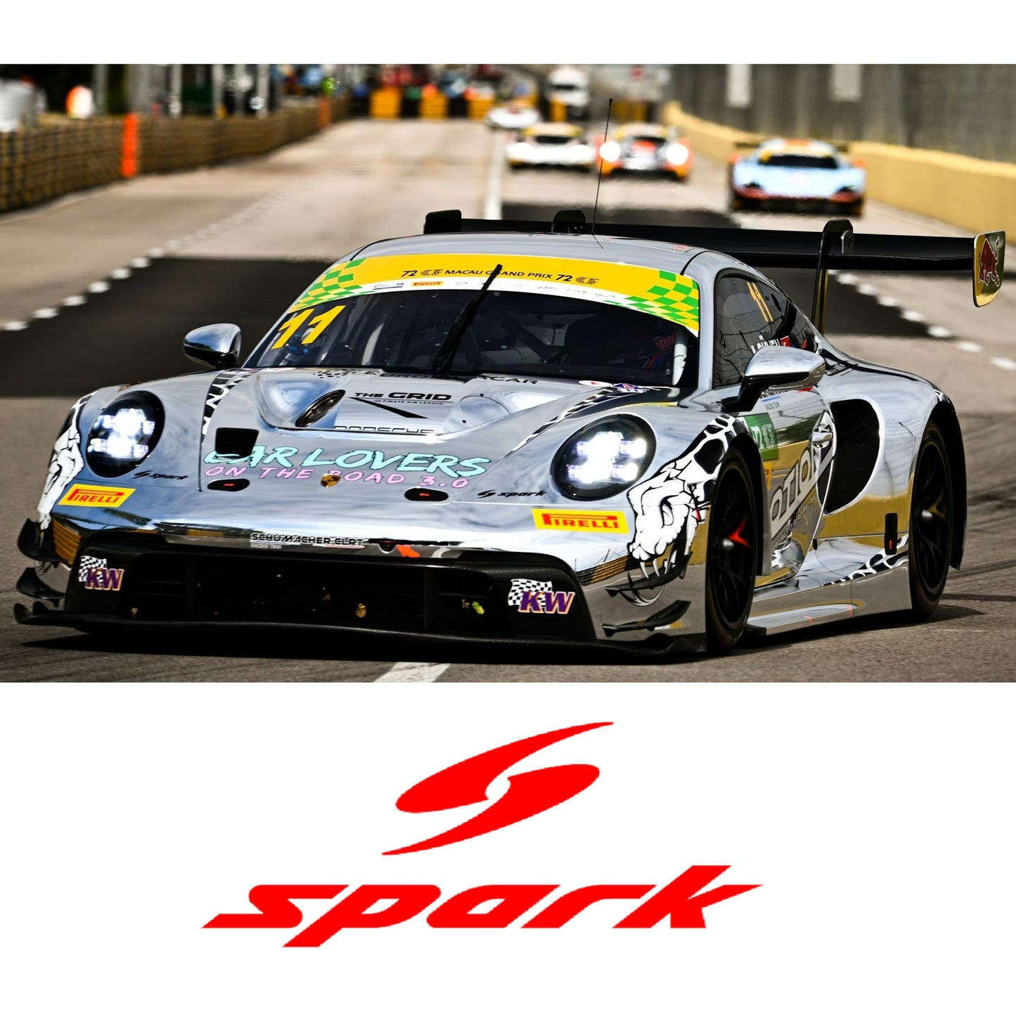 PREORDER SPARK 1/64 Porsche 911 GT3 R (992) No.11 SCHUMACHER CLRT Macau GT Cup - FIA GT World Cup 2025 Ayhancan GÜ VEN 64S115 (Approx. Release Date : Q3 2026 subject to the manufacturer's final decision)