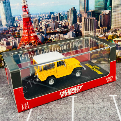 HOBBY FANS 1/64 Toyota Land Cruiser FJ40 Yellow / White HF64-FJ40-06YLWH