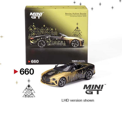 MINI GT 1/64 Bentley Mulliner Bacalar 2023 Christmas Edition (Protector Case included)