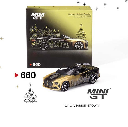 MINI GT 1/64 Bentley Mulliner Bacalar 2023 Christmas Edition (Protector Case included)