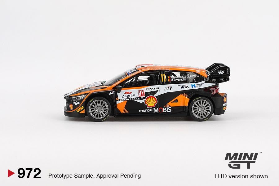 PREORDER MINI GT 1/64 Hyundai i20 N Rally1 #11 2023 Rally Croatia  Power Stage Winner MGT00972-L (Approx. Release Date : Q3 2025 subject to manufacturer's final decision)