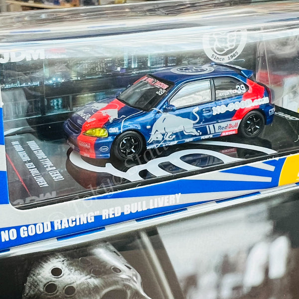 INNO64 1/64 HONDA CIVIC Type-R (EK9) "NO GOOD RACING" Red Bull Livery IN64-EK9-JDM16