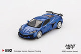 PREORDER MINI GT 1/64 Chevrolet Corvette Z06 2023 Elkhart Lake Blue Metallic MGT00892-L (Approx. Release Date : Q2 2025 subject to manufacturer's final decision)