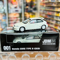 JDM64 by HOBBY JAPAN 1/64 Honda CIVIC TYPE R (EK9) - Championship White HJDM001-1