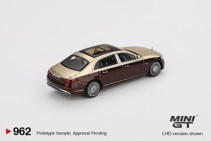 MINI GT 1/64 Mercedes-Maybach S680 Gold / Dark Red Metallic MGT00962-L