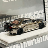 MOTORHELIX 64SENIOR 1/64 Customized Nissan Skyline GT-R R34 NISMO Electroplating Gun Grey HEC 2025 Exclusive Model M63415