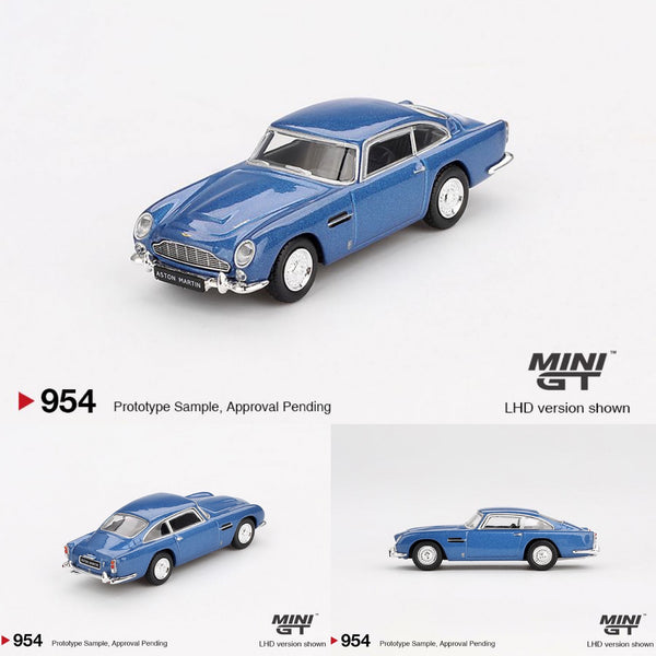 PREORDER MINI GT 1/64 Aston Martin DB5 Sierra Blue MGT00954-L (Approx. Release Date : Q2 2025 subject to manufacturer's final decision)