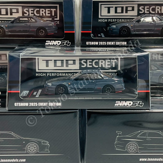 INNO64 1/64 NISSAN SKYLINE GT-R (R34) "TOP SECRET" GTSHOW 2025 EVENT EDITION IN64-R34TS-GTSHOW25 ** Limit ONE per customer **