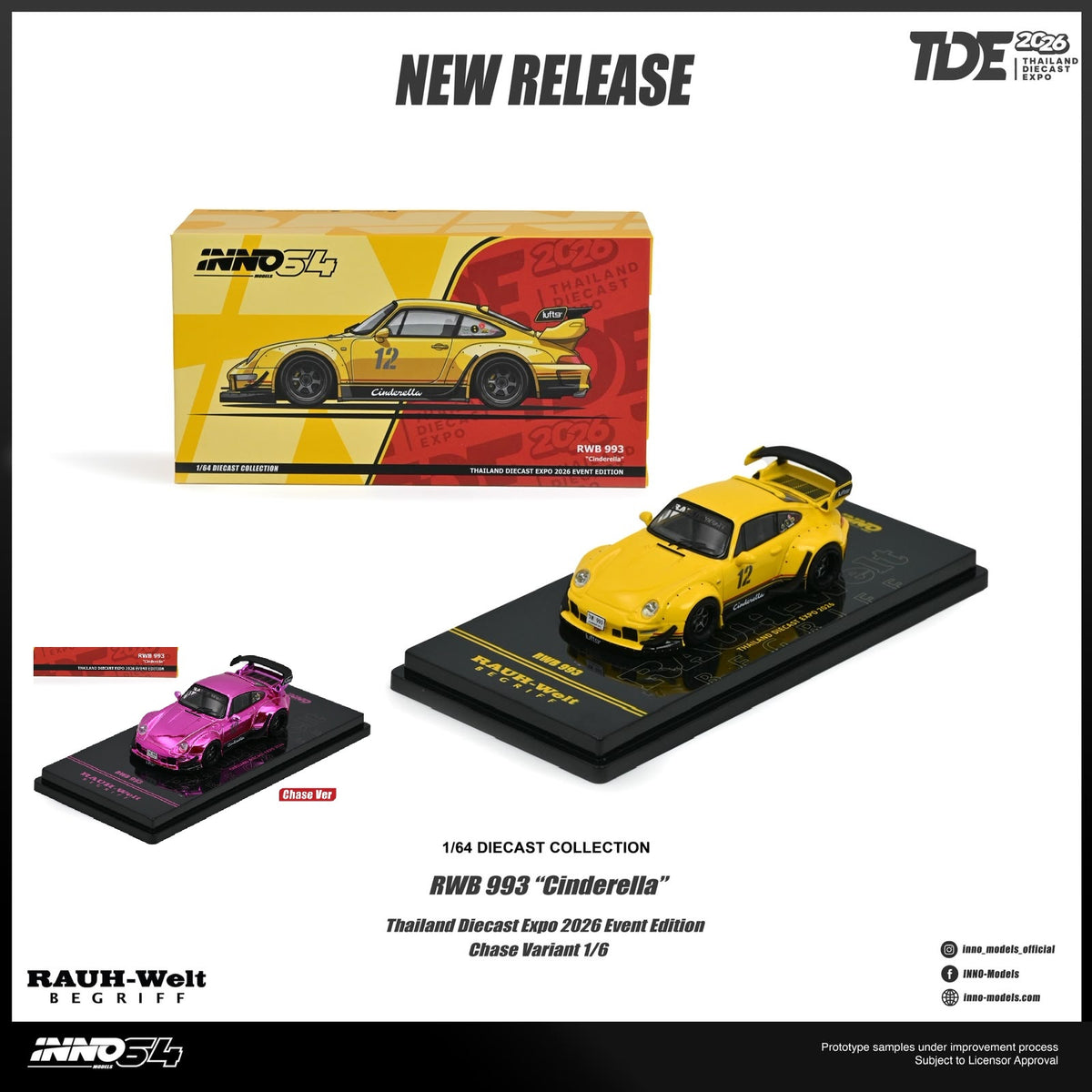 INNO64 RWB993 CINDERELLA TDE 2026 IN64-RWB993-TDE26 **Chase cars are randomly packed**