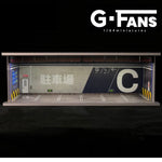 G-FANS 1/64 Diorama with LED Light - Parking "駐車場  C" 710022