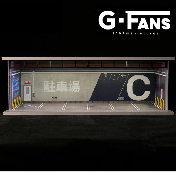 G-FANS 1/64 Diorama with LED Light - Parking "駐車場  C" 710022