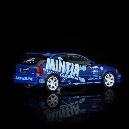Motorhelix 1/64  Honda Civic TYPE R (EK9) Customized EXCEED Blue Hong Kong ToyCar Salon Exclusive M65063