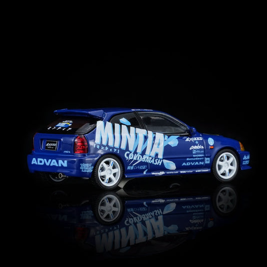 Motorhelix 1/64  Honda Civic TYPE R (EK9) Customized EXCEED Blue Hong Kong ToyCar Salon Exclusive M65063