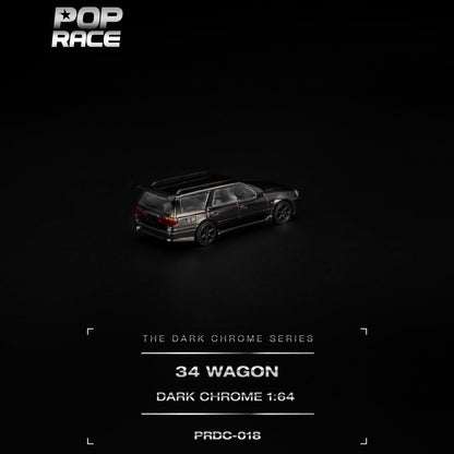 PREORDER POPRACE 1/64 R34 WAGON DARK CHROME PRDC018 (Approx. Release Date: Q2 2027 and subject to the manufacturer's final decision)