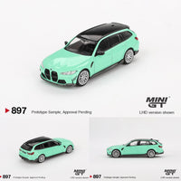 PREORDER MINI GT 1/64 BMW M3 M Performance Touring Mint Green MGT00897-L (Approx. Release Date : Q3 2025 subject to manufacturer's final decision)