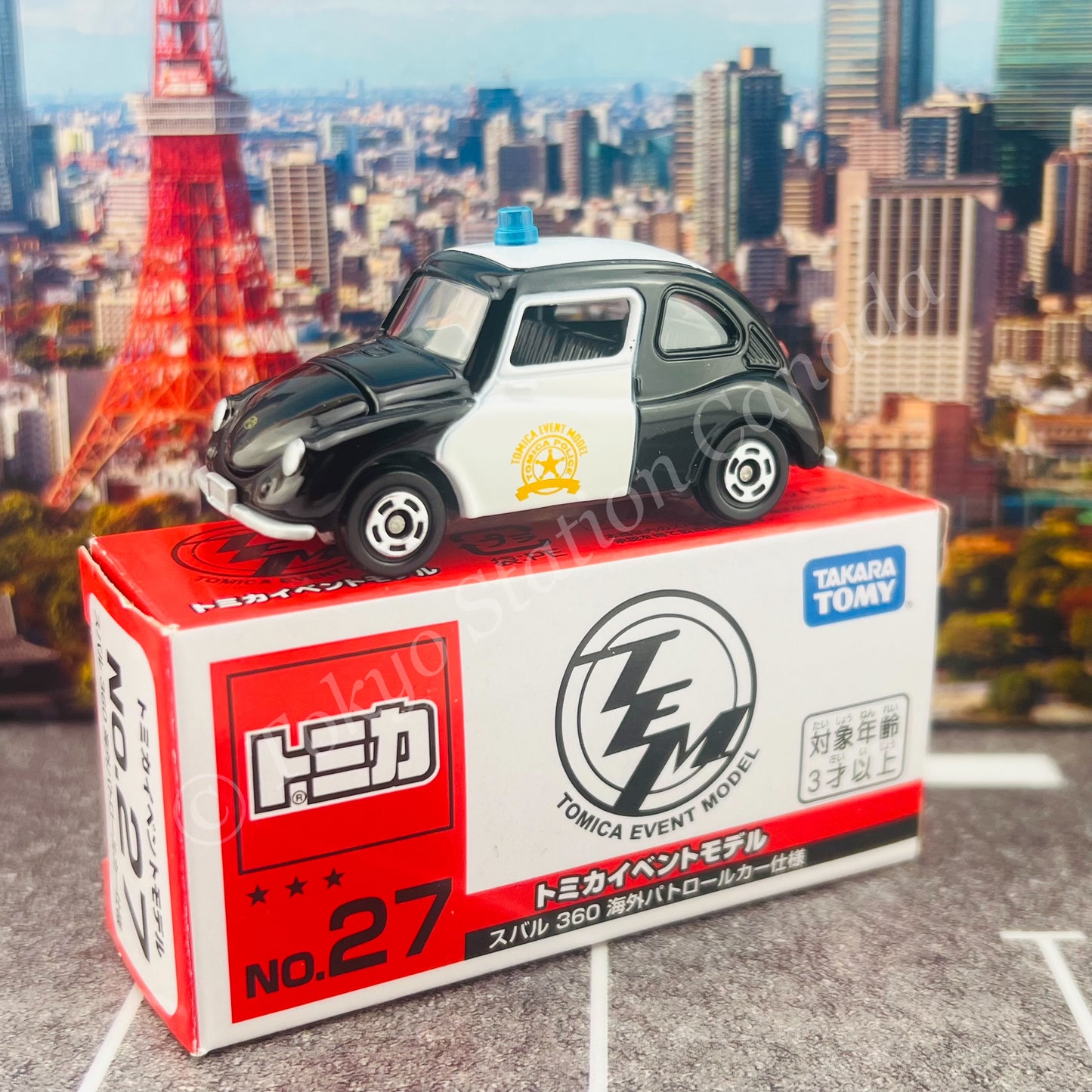 TOMICA EVENT MODEL Subaru 360 Oversea Patrol Car