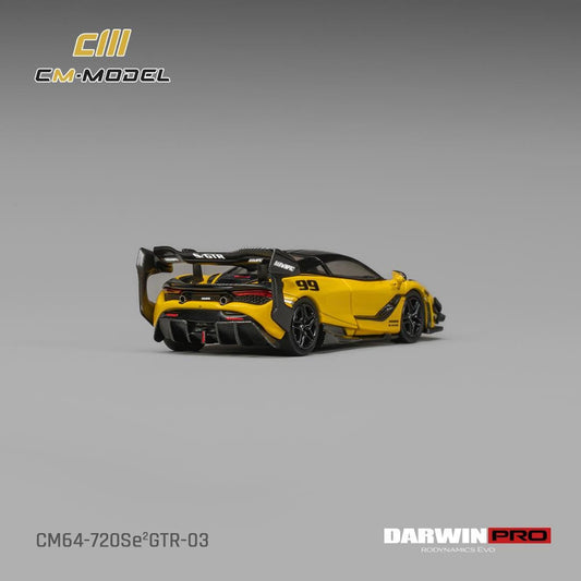 PREORDER CM MODEL 1/64 DarwinPRO 720SE²GTR Pearle Yellow #99 CM64-720Se2GTR-03   (Approx. Release Date : Q1 2027 subject to manufacturer's final decision)