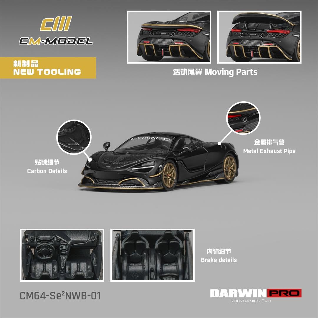 PREORDER CM MODEL 1/64 DarwinPRO 720SE²NWB MattBlack  CM64-Se2NWB-01  (Approx. Release Date : Q1 2027 subject to manufacturer's final decision)