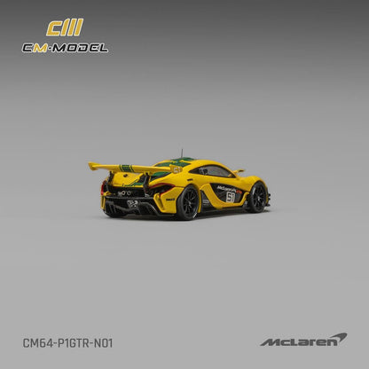 PREORDER CM MODEL 1/64 McLaren P1 GTR Harrods Livery #51 CM64-P1GTR-N01  (Approx. Release Date : Q4 2026 subject to manufacturer's final decision)