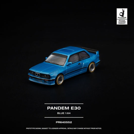 PREORDER POPRACE 1/64 PANDEM E30 BLUE PR640552 (Approx. Release Date: Q2 2027 and subject to the manufacturer's final decision)