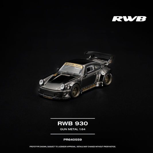 PREORDER POPRACE 1/64 RWB 930 GUN METAL PR640559 (Approx. Release Date: Q2 2027 and subject to the manufacturer's final decision)