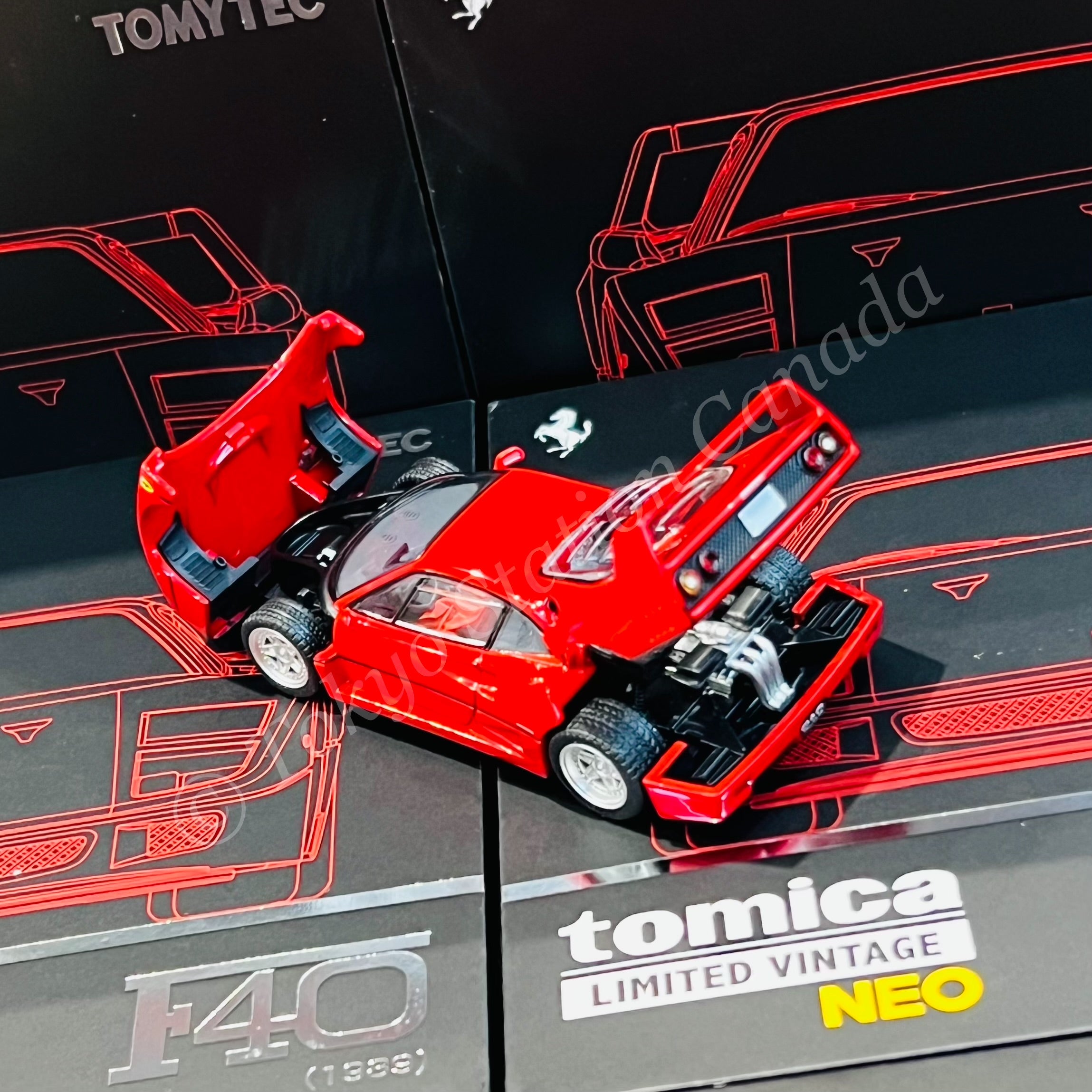 TOMYTEC TLVN 1/64 LV-N Ferrari F40 (1989) RED – Tokyo Station