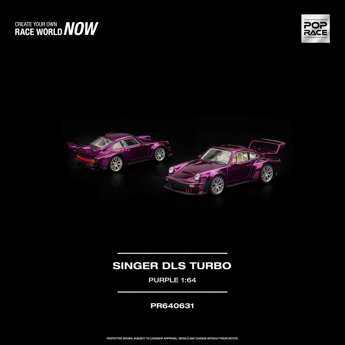 PREORDER POPRACE 1/64 SINGER DLS TURBO - PURPLE PR640631  (Approx. Release Date: Q2 2027 and subject to the manufacturer's final decision)