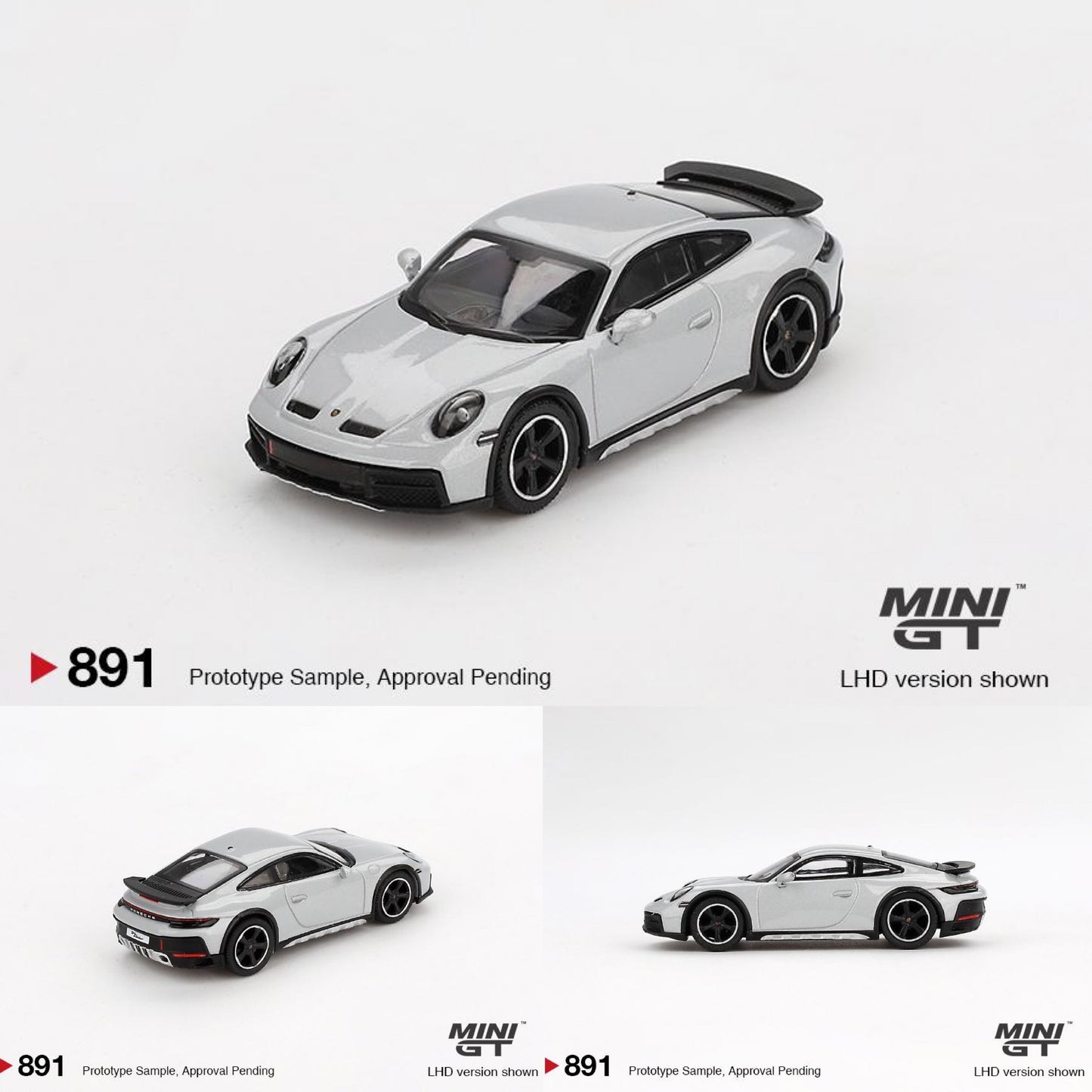MINI GT 1/64 Porsche 911 Dakar Ice Gray Metallic  MGT00891-BL