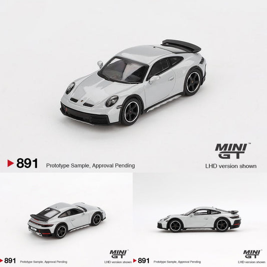MINI GT 1/64 Porsche 911 Dakar Ice Gray Metallic  MGT00891-BL