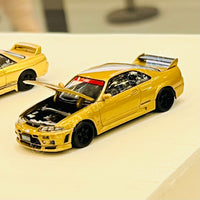 PREORDER POPRACE 1/64 TOP SECRET GT-R R33 - GOLD PR640150 (Approx. Release Date: Q1 2025 and subject to the manufacturer's final decision)