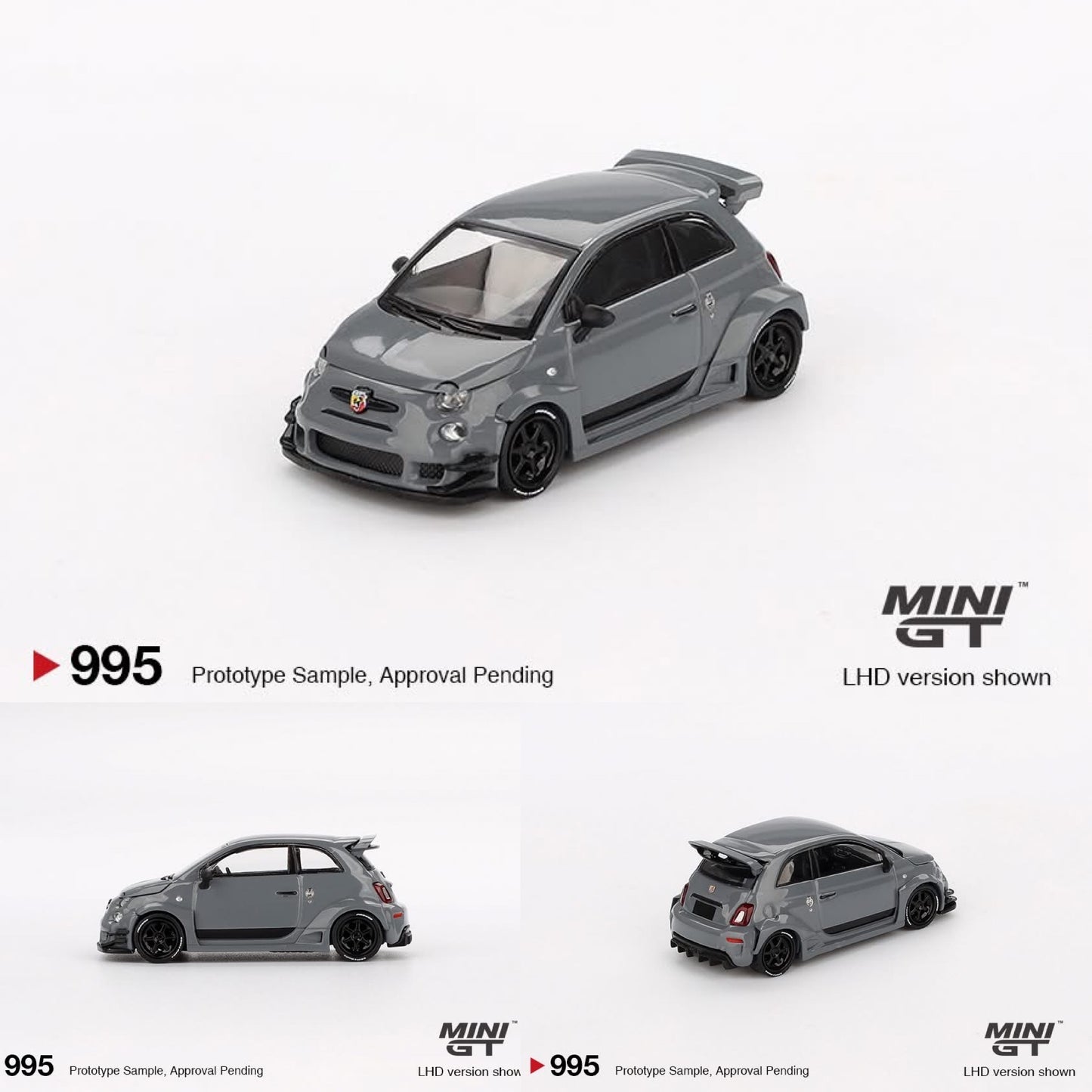 MINI GT 1/64 Abarth 595 LB-WORKS x Abas Works – Grey MGT00995-BL
