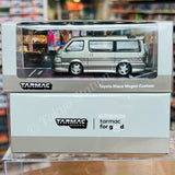 TARMAC WORKS ROAD64 1/64 Toyota Hiace Wagon Custom Silver / Brown T64R-078-BR