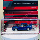 MOTORHELIX 64SENIOR SERIES 1/64 Mitsubishi Lancer Evolution IV Icelle Blue M64002