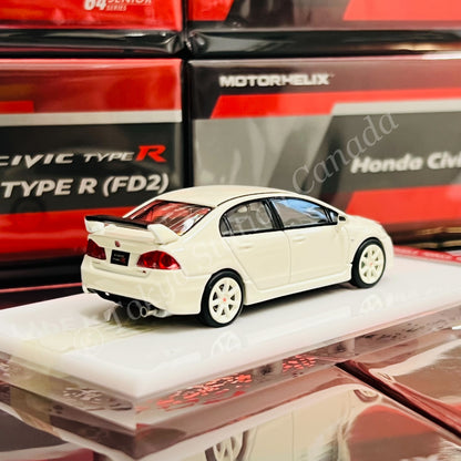 MOTORHELIX 64SENIOR 1/64 Honda Civic Type R FD2 Championship White M65401