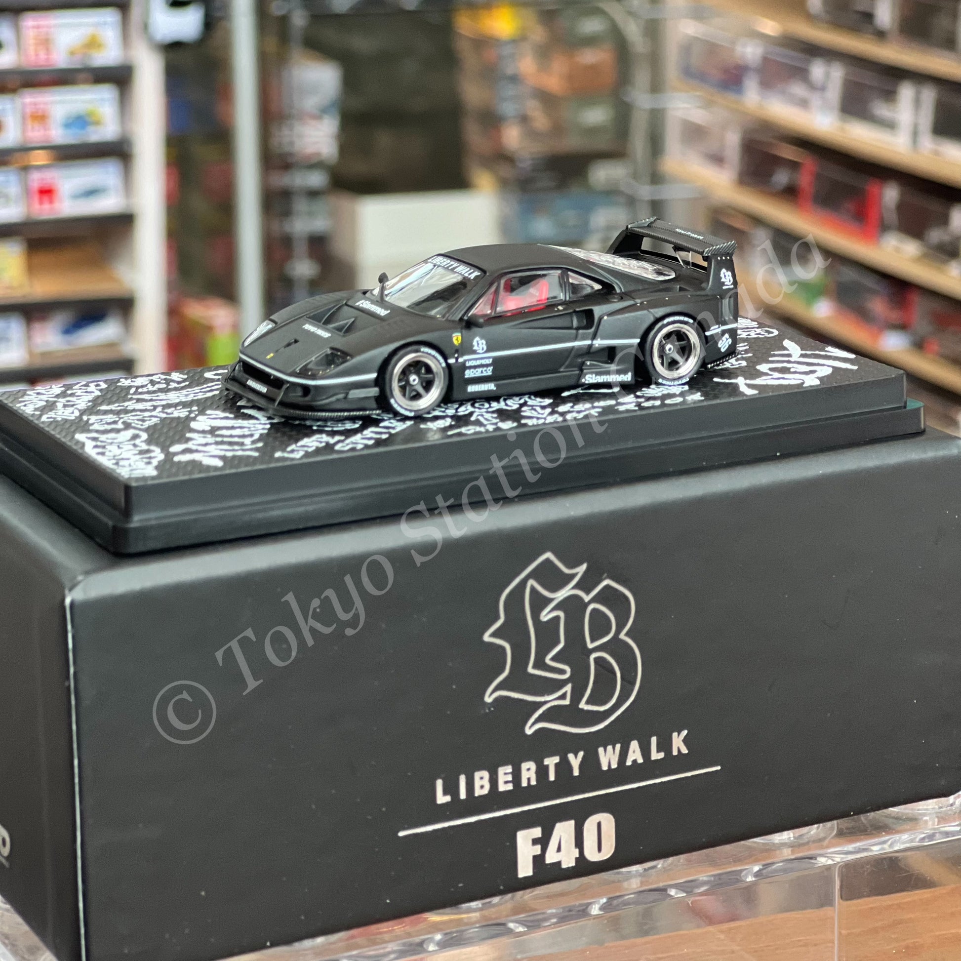 INNO64 1/64 LBWK F40 Matte Black HONG KONG TOYCAR SALON 2023
