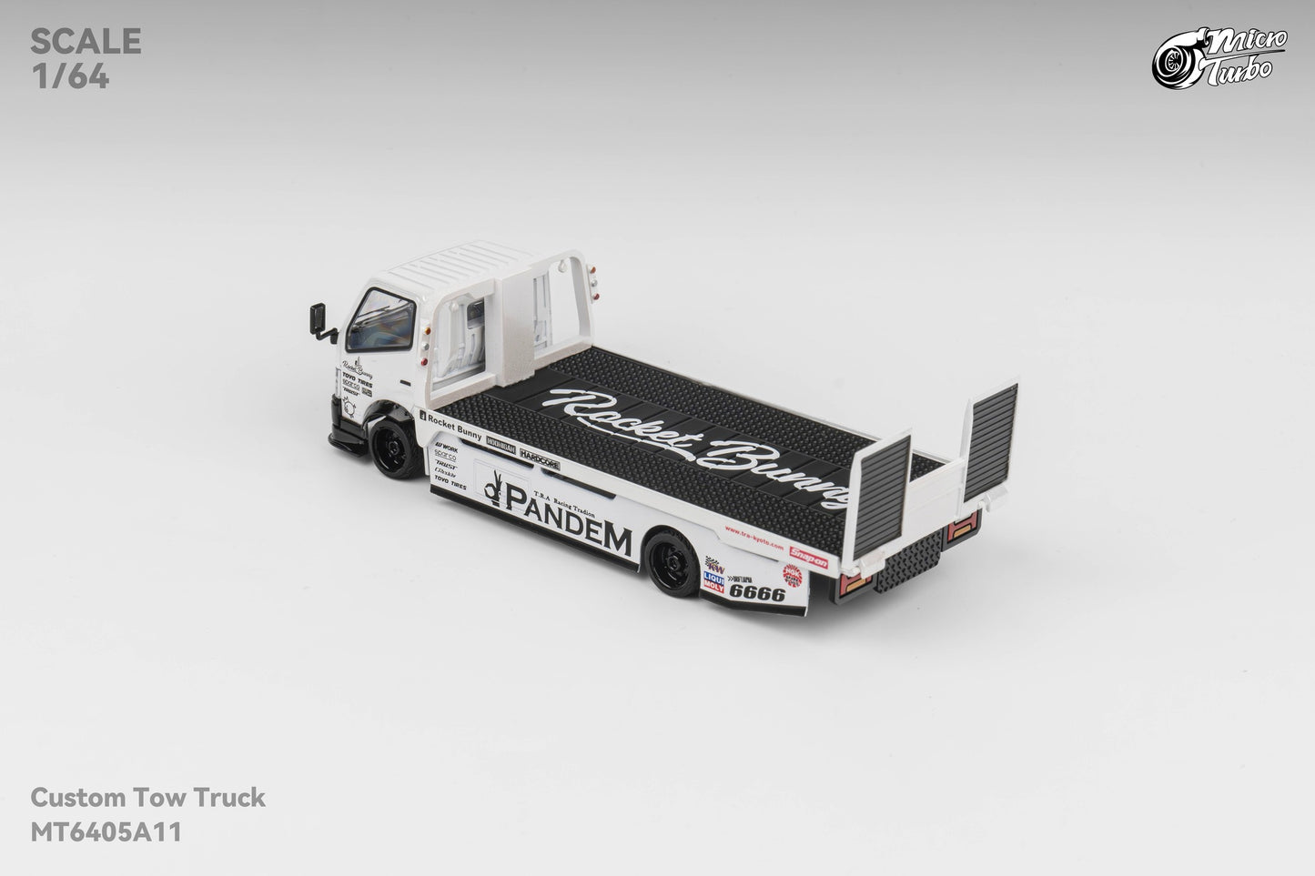 Micro Turbo 1/64 Custom Tow Truck Rocket Bunny - White MT6405A11