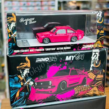 INNO64-R 1/64 RESIN FORD ESCORT MK2 PANDEM "EMOTION" RETRO HAVOC IN64R-MK2P-ERV