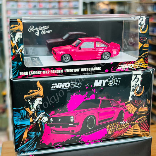 INNO64-R 1/64 RESIN FORD ESCORT MK2 PANDEM "EMOTION" RETRO HAVOC IN64R-MK2P-ERV