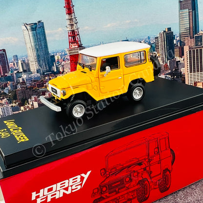 HOBBY FANS 1/64 Toyota Land Cruiser FJ40 Yellow / White HF64-FJ40-06YLWH