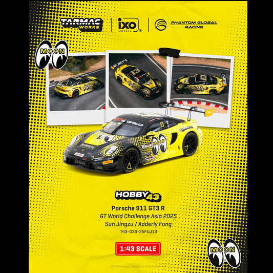 PREORDER TARMAC WORKS HOBBY43 1/43 Porsche 911 GT3 R GT World Challenge Asia 2025 Phantom Global Racing Sun Jingzu / Adderly Fong T43-030-25FUJ13 (Approx. Release Date :  MAY 2026 subject to manufacturer's final decision)