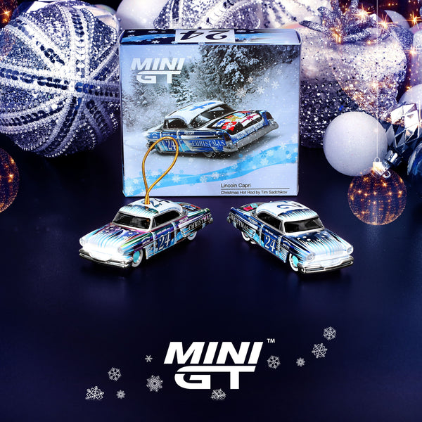 COMING SOON! MINI GT 1/64 Lincoln Capri Christmas Hot Rod by Tim Sadchikov 2024 Christmas Edition MGT00888-L (Approx. ETA : End of DEC 2024)