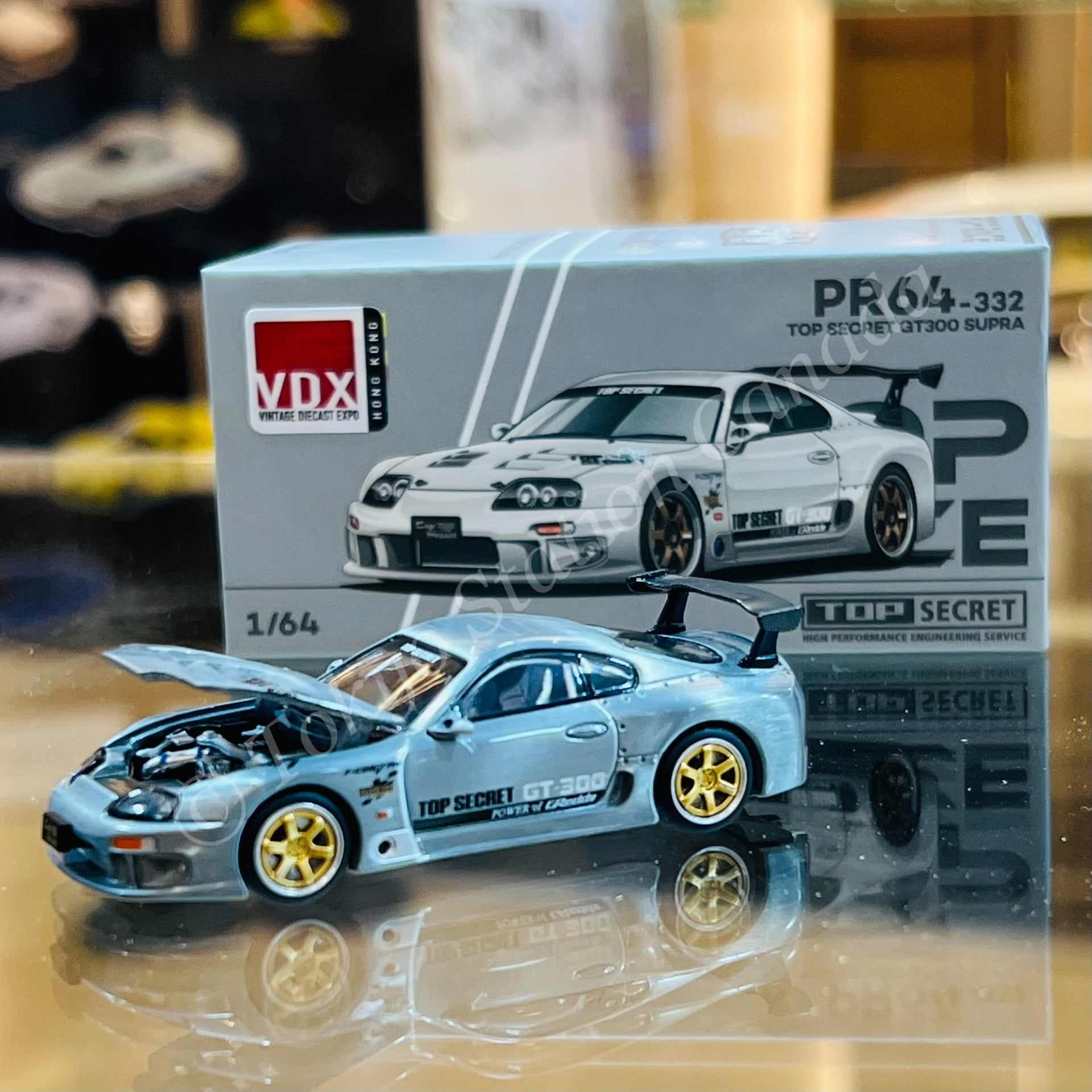 VDX 1/64 TOP SECRET QT300 SUPRA Pop Race - Top Secret GT300 Supra - Scale 1/64 PR64-229