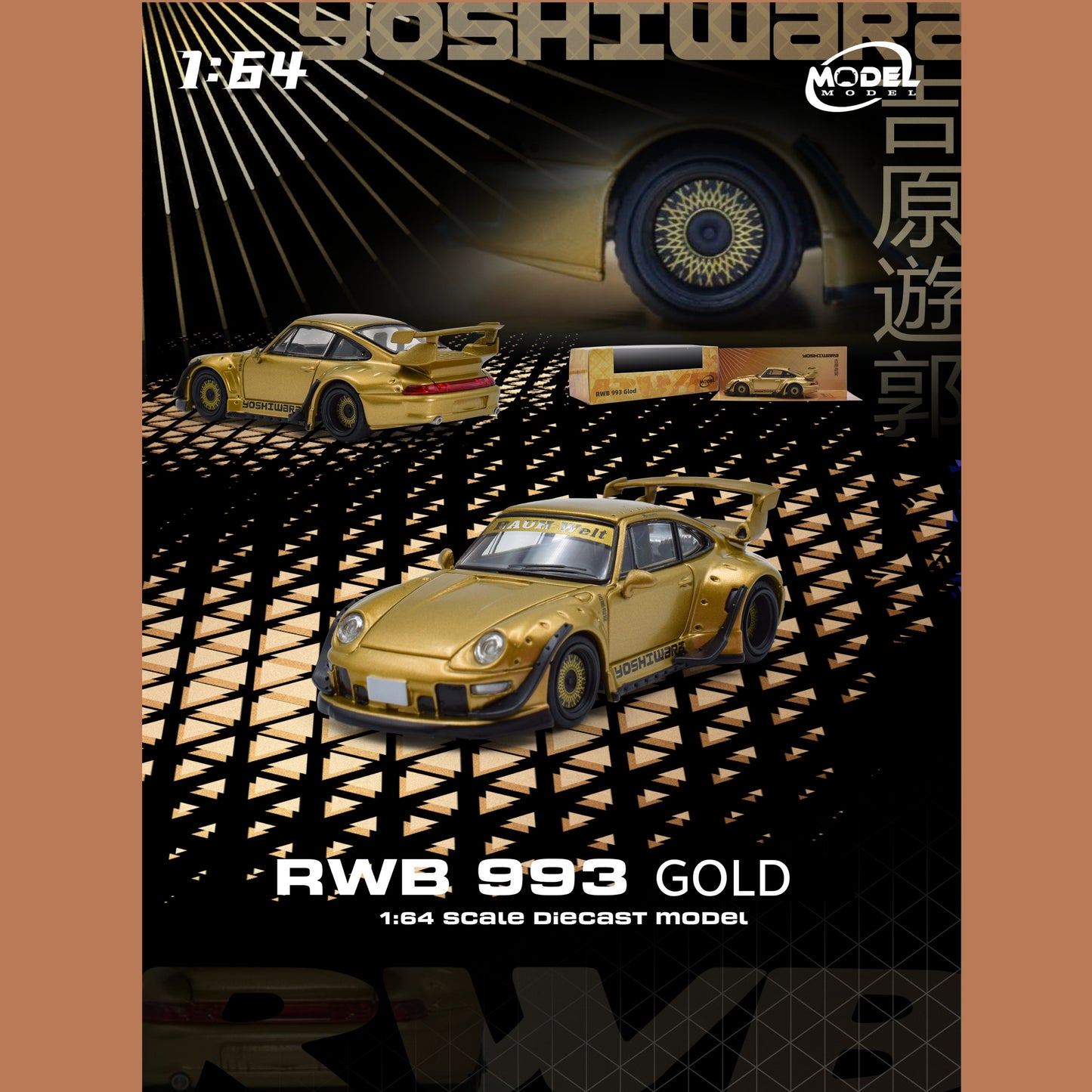 MODELMODEL 1/64 RWB 993 Gold MM64-RWB993-006
